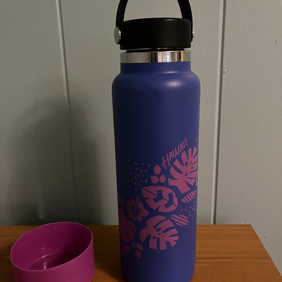 Hydro flask 40oz LIMITED EDITION Hawaii Wide Mouth w/ Flex Cap & Boot Hydrangea - Picture 7 of 7